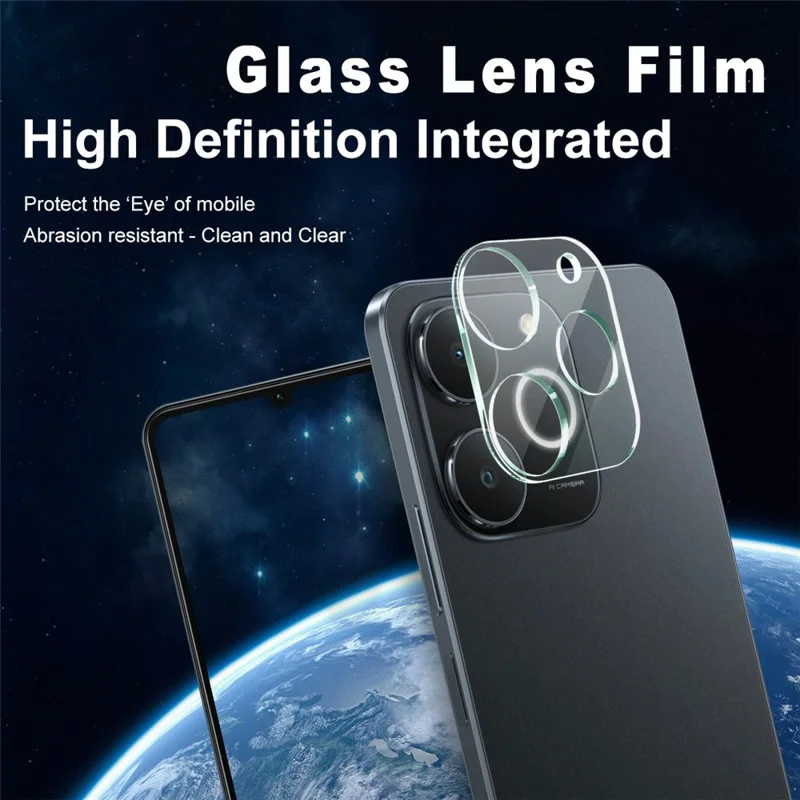 IMAK For Realme Note 70T 4G Tempered Glass Camera Lens Protector + Acrylic Lens Cap