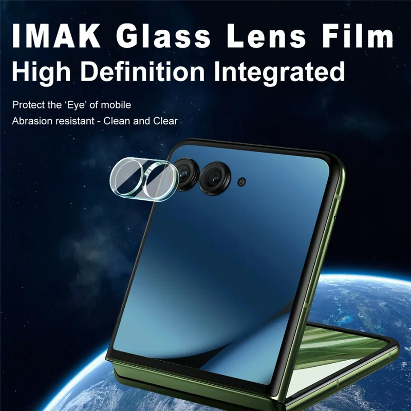 IMAK For Motorola Razr 60 Ultra 5G Tempered Glass Camera Lens Protector + Acrylic Lens Cap