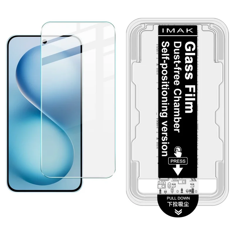 IMAK Serie H para vivo S30 Pro mini 5G Protector de pantalla de vidrio templado Película de instalación sin polvo (Desbloqueo de huella digital)