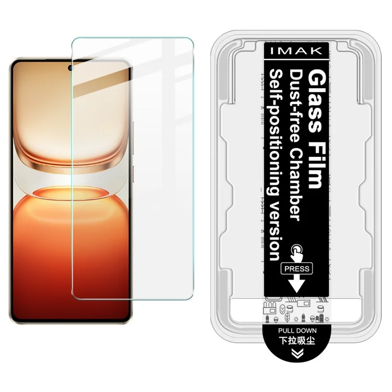 IMAK H Series Tempered Glass Screen Protector for vivo iQOO Z10 Turbo 5G / Z10 Turbo Pro 5G / Y300 GT 5G Easy Installation Film with Auto Dust-Remove Tool Kit (Fingerprint Unlock)