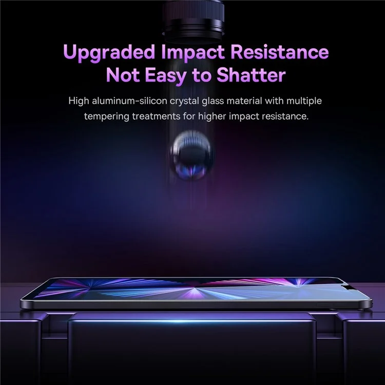 BASEUS for iPad Pro 11-inch (2018) / (2020) / (2021) / iPad Air (2020) / (2022) 0.3mm Clear Full Cover Screen Protector Crystal Tempered Glass Anti-Blue Light Eye Protection Film