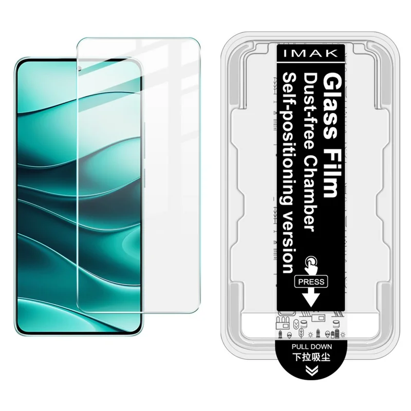 IMAK H Series For Xiaomi Redmi Note 14 5G Tempered Glass Screen Protector Dust-free Installation Film (Fingerprint Unlock)