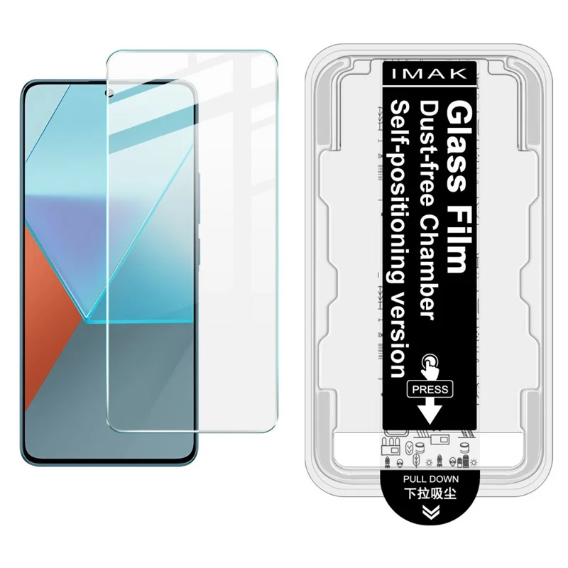 IMAK H Series Закалённая стеклянная плёнка для Xiaomi Poco X6 5G / Poco X6 Neo 5G / Redmi Note 13 Pro 5G Защитная плёнка для экрана (разблокировка по отпечатку пальца)