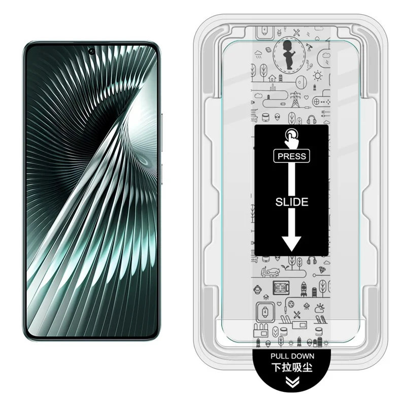 IMAK H Series For Xiaomi Poco F6 5G / Redmi Turbo 3 5G Tempered Glass Screen Protector Dust-free Installation Film (Fingerprint Unlock)