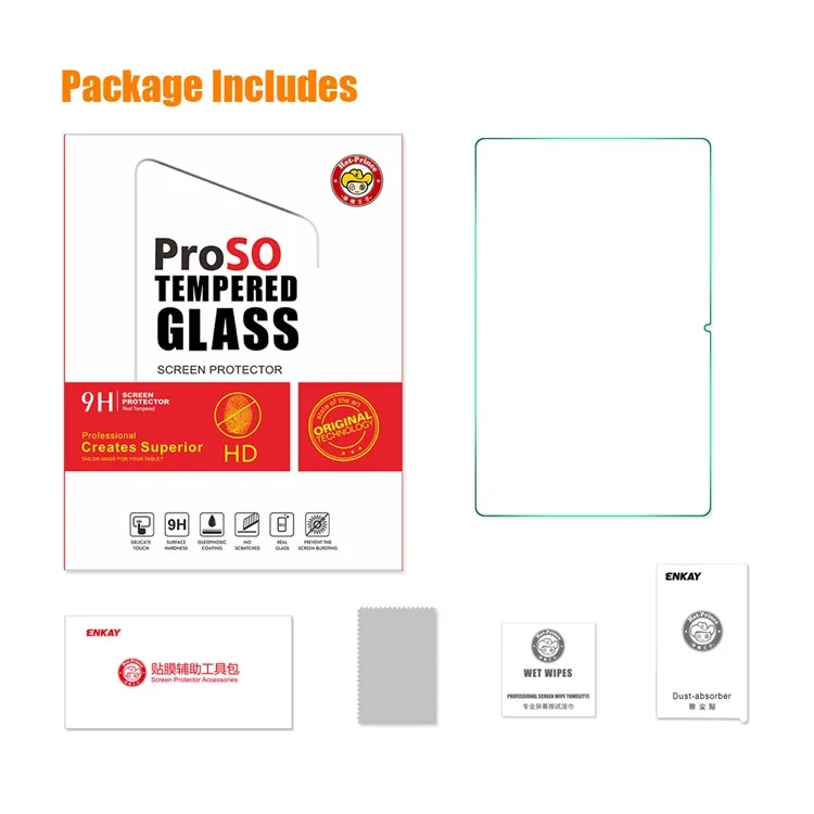 ENKAY HAT PRINCE For Xiaomi Redmi Pad Ultra Clear Tempered Glass Screen Protector 0.33mm 9H 2.5D Arc Edge Full Glue Shatter-proof Screen Film