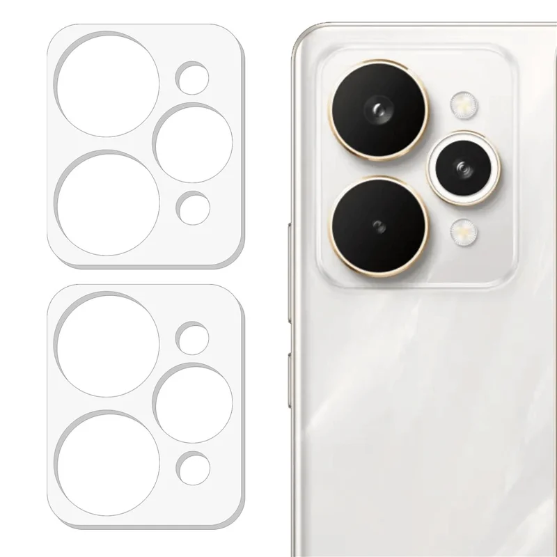 2Pcs For Realme 15 Pro 5G Camera Lens Protector 3D Arc Edge Anti-Scratch Tempered Glass Lens Film - Transparent