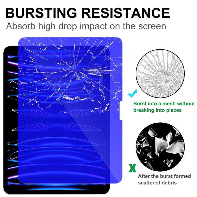 Protezione Schermo in Vetro Temperato per iPad Pro 13 (2025) Pellicola Schermo Filtrante Luce Blu