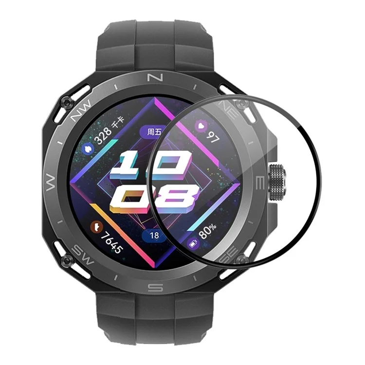 Enkay Hat-prince Per Huawei Watch GT Cyber ​​3d Curved Schermo Protector Schermo PC Soft PC Anti-Scratch HD Clear Full Cover Film