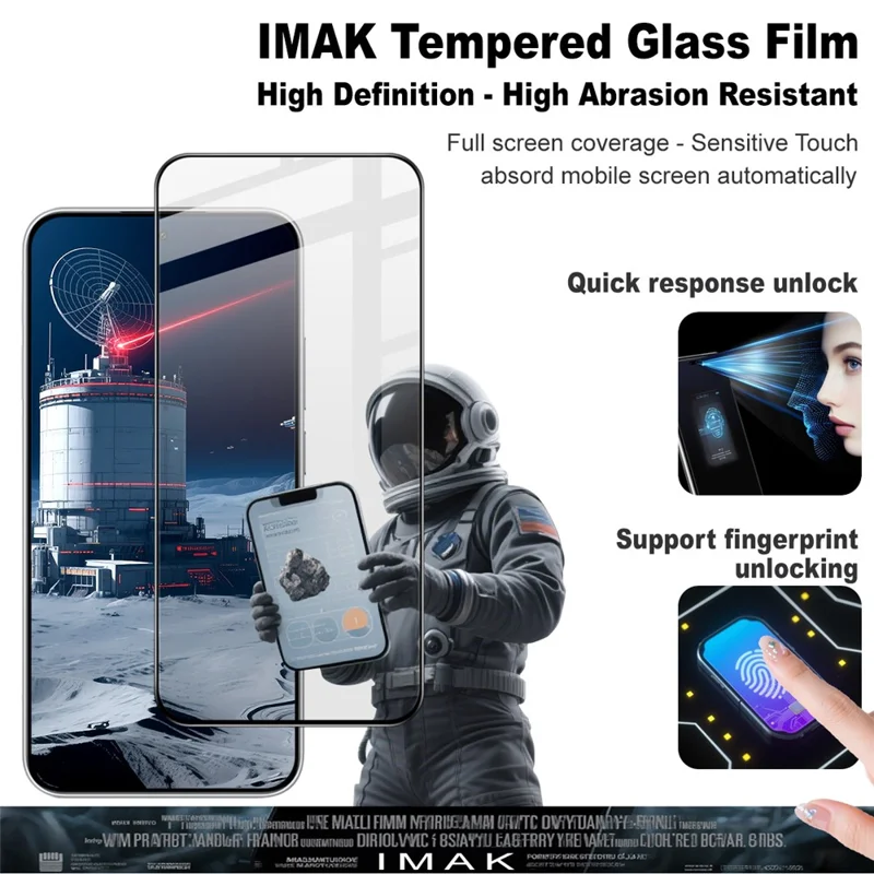 IMAK Pro+ Series For Xiaomi Redmi Note 15 Pro 5G (Global) Screen Protector Full Coverage Tempered Glass Film (Fingerprint Unlock)
