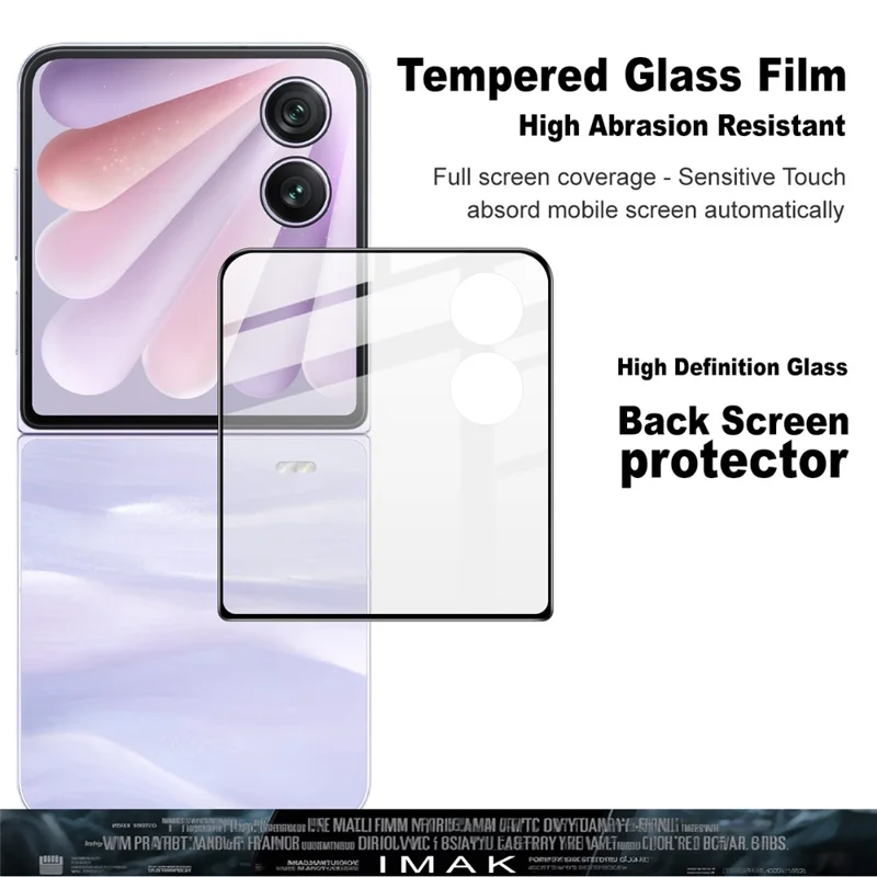 IMAK For Honor Magic V Flip 2 Rear Screen Protector Tempered Glass Full Cover Film