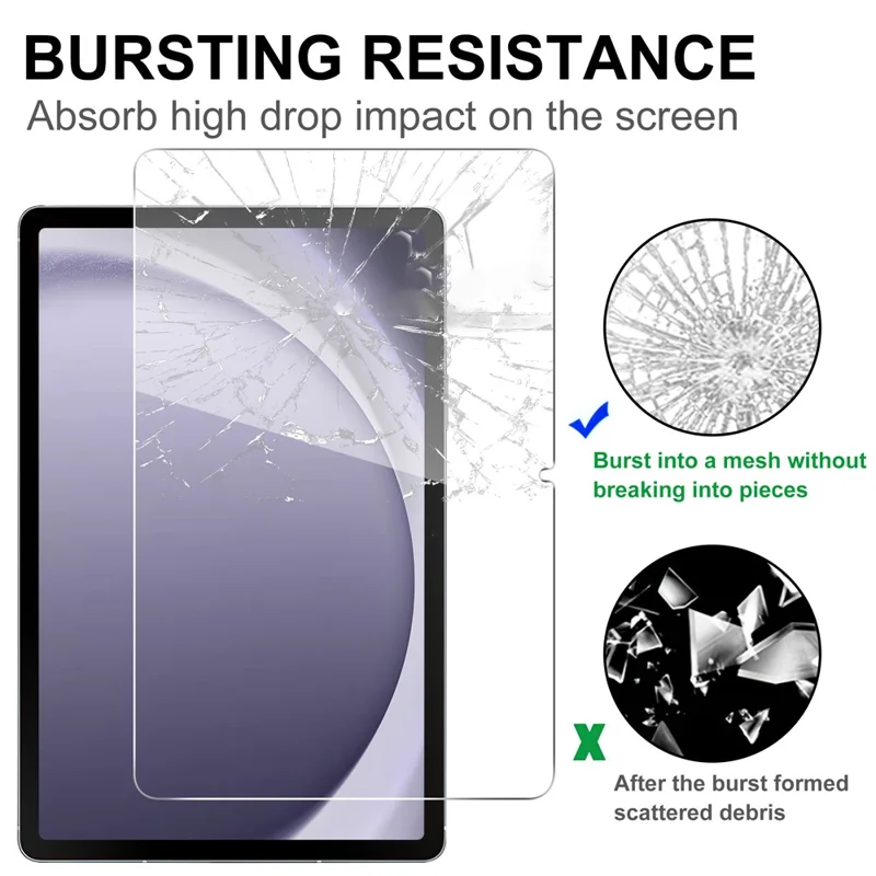For Samsung Galaxy Tab A11+ / A9+ Tempered Glass Screen Protector 2.5D Straight Edge Screen Film