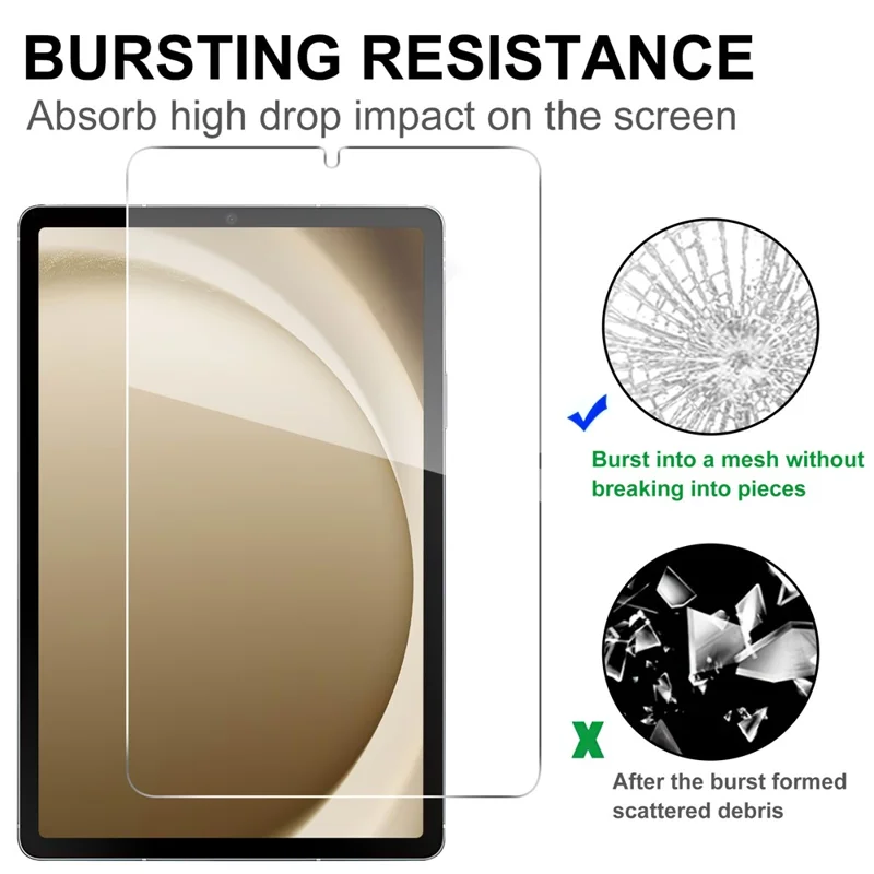 For Samsung Galaxy Tab A11 / A9 Tempered Glass Screen Protector 2.5D Straight Edge Screen Film