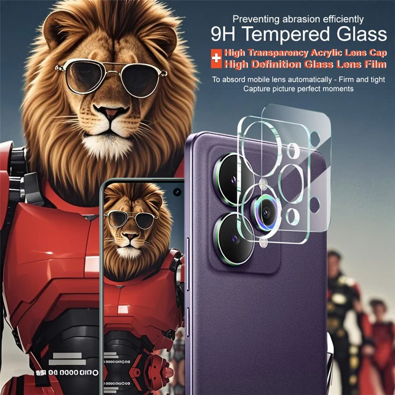 IMAK For Realme 15 5G Tempered Glass Camera Lens Protector + Acrylic Lens Cap