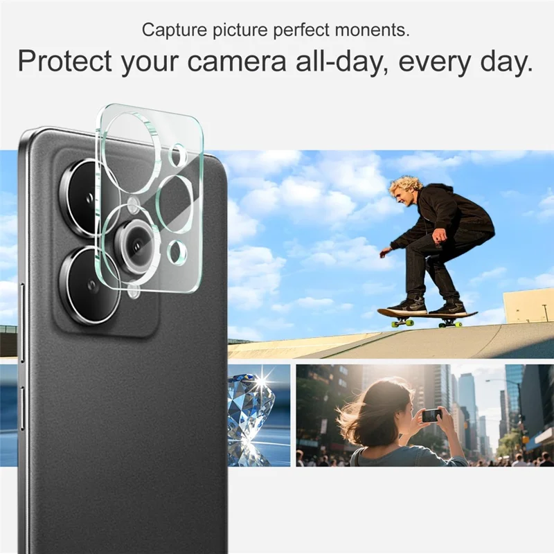 IMAK For Realme 15 5G Tempered Glass Camera Lens Protector + Acrylic Lens Cap