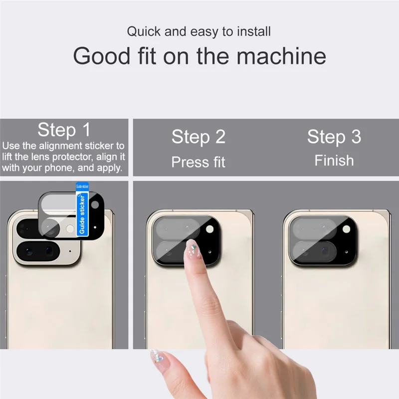 IMAK For Google Pixel 10 Pro Fold Camera Lens Protector Tempered Glass HD Clear Lens Film (Black Version)
