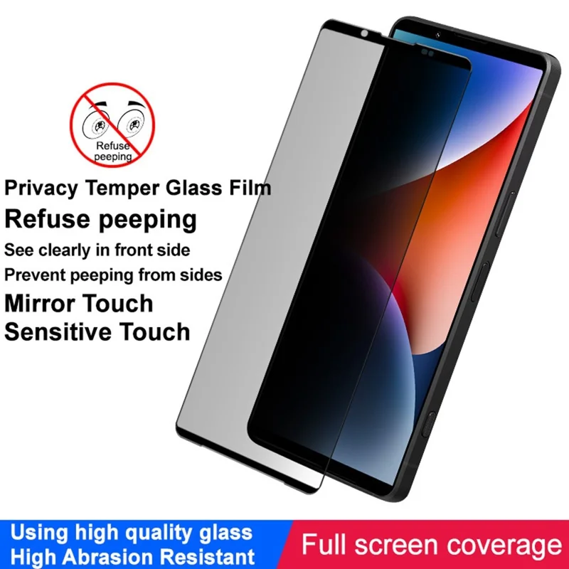 IMAK For Sony Xperia 1 VII Anti Peep Tempered Glass Screen Protector Full Coverage