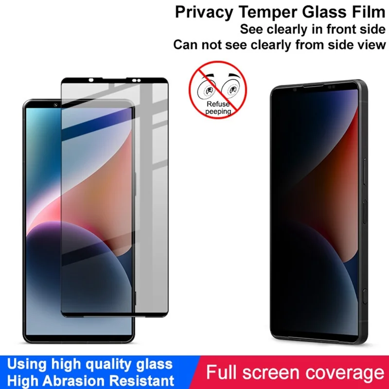 IMAK For Sony Xperia 1 VII Anti Peep Tempered Glass Screen Protector Full Coverage
