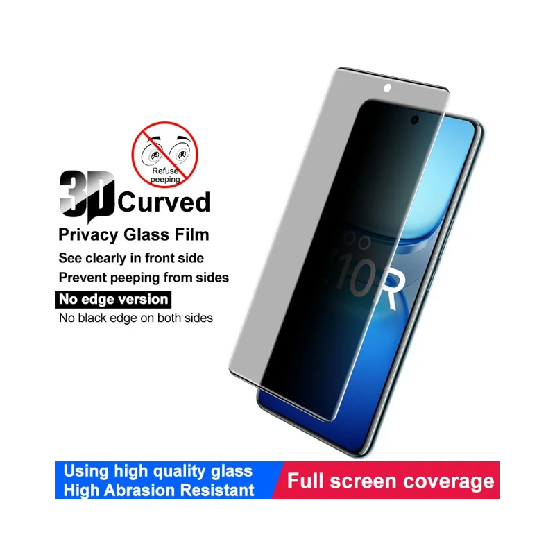 IMAK für vivo iQOO Z10R 5G Anti-Spy-Hartglasbildschirmschutz (Version ohne Rand)