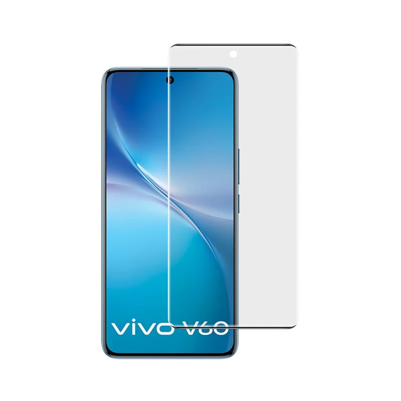 IMAK Für vivo V60 5G Bildschirmschutz 3D gebogenes Hartglasfilm (Keine Kantenversionversion) (Fingerabdruckentsperrung)