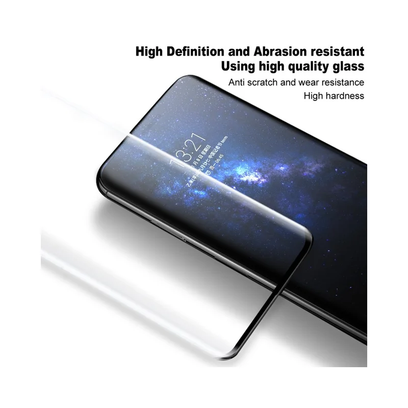 IMAK Für vivo V60 5G Bildschirmschutz 3D gebogenes Hartglasfilm (Keine Kantenversionversion) (Fingerabdruckentsperrung)