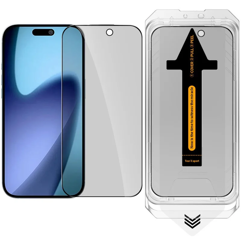 RURIHAI For iPhone 17 Privacy Tempered Glass Screen Protector Anti-Spy High Aluminium-Silicon Glass Film