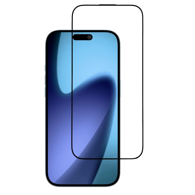 For iPhone 17 Pro Screen Protector Silk Printing Full Cover Full Glue Tempered Glass Film with Dust Mesh