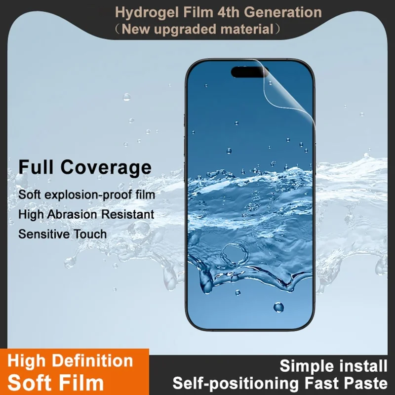 IMAK Hydrogel Film 4th Gen For iPhone 17 Pro Max Full Screen Protector Ultra Clear Soft TPU Film