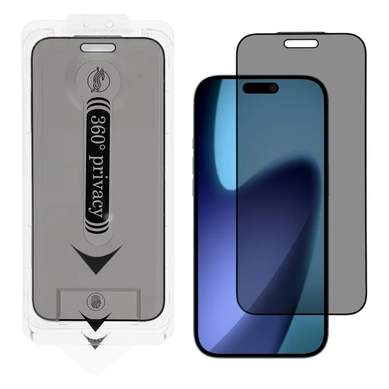 Protetor de tela de privacidade anti-espião do iPhone 17 Pro Filme de vidro de alumínio-silício de alta qualidade com ferramenta de instalação fácil