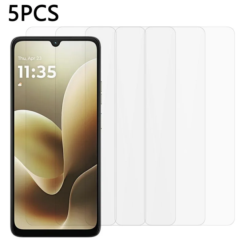 5Pcs For Motorola Moto G06 Power 4G Front Screen Protector 0.3mm 2.5D Tempered Glass Clear Film