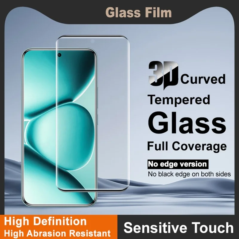 IMAK For Xiaomi Poco M8 Pro 5G / Redmi Note 15 Pro+ 5G (Global) Screen Protector 3D Curved Tempered Glass Film (No Edge Version) (Fingerprint Unlock)