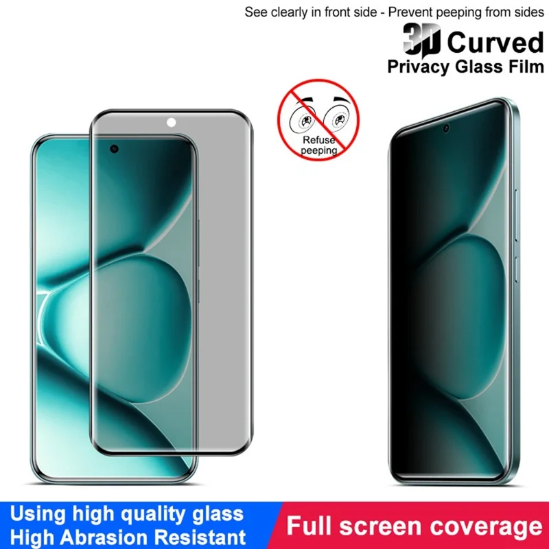 IMAK Folia ochronna przeciwko podsłuchowi dla Xiaomi Redmi Note 15 Pro+ 5G, folia z hartowanego szkła pełnego zakrycia