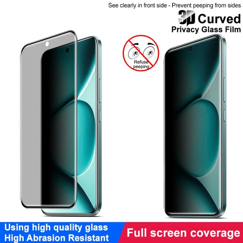 IMAK Folia ochronna przeciwko podsłuchowi dla Xiaomi Redmi Note 15 Pro+ 5G, folia z hartowanego szkła pełnego zakrycia