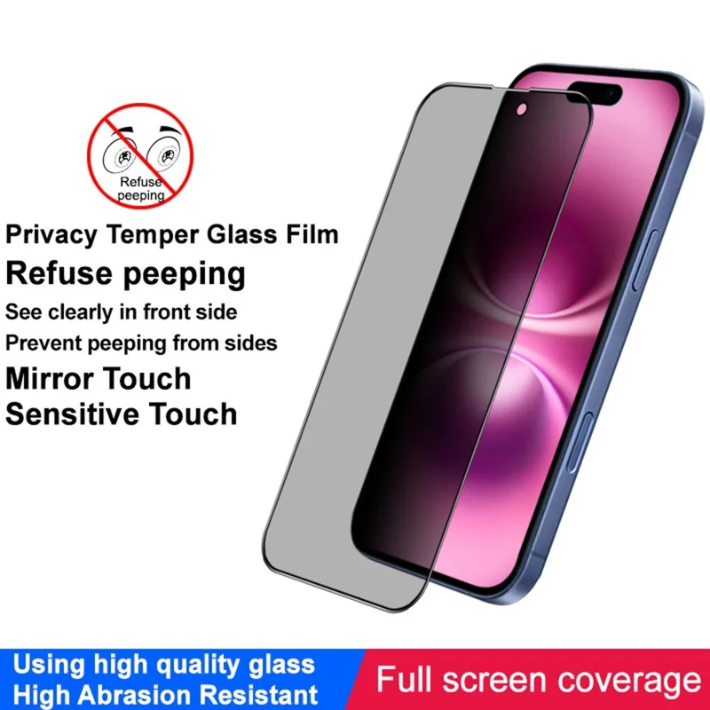 IMAK For iPhone 17 Anti Peep Tempered Glass Screen Protector Full Coverage