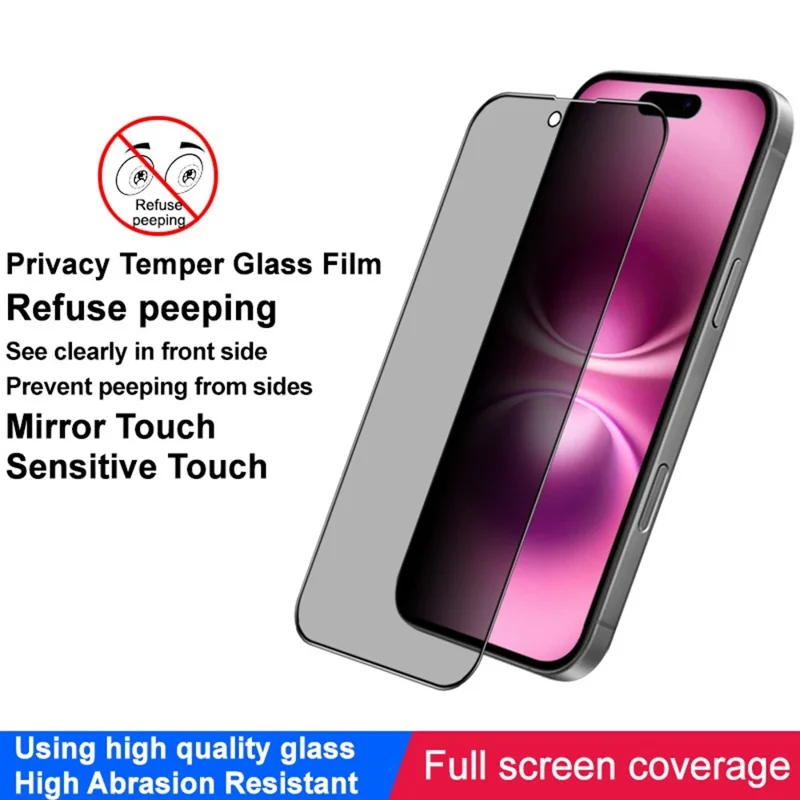 IMAK For iPhone Air Anti Peep Tempered Glass Screen Protector Full Coverage