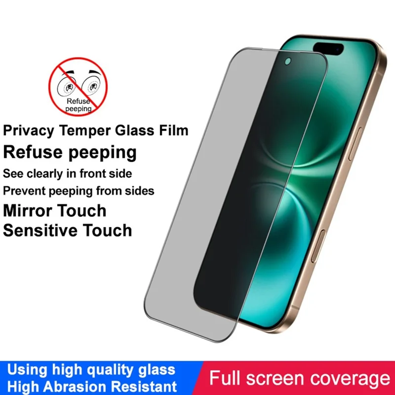 IMAK voor iPhone 17 Pro Anti-Lesers Tempered Glass Screen Protector Volledige Dekking
