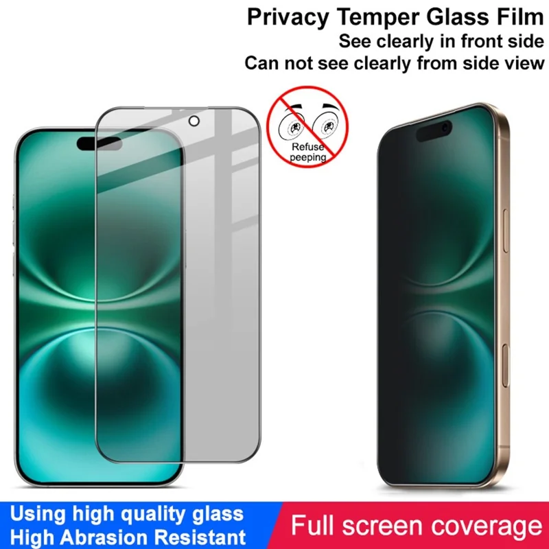 IMAK voor iPhone 17 Pro Anti-Lesers Tempered Glass Screen Protector Volledige Dekking