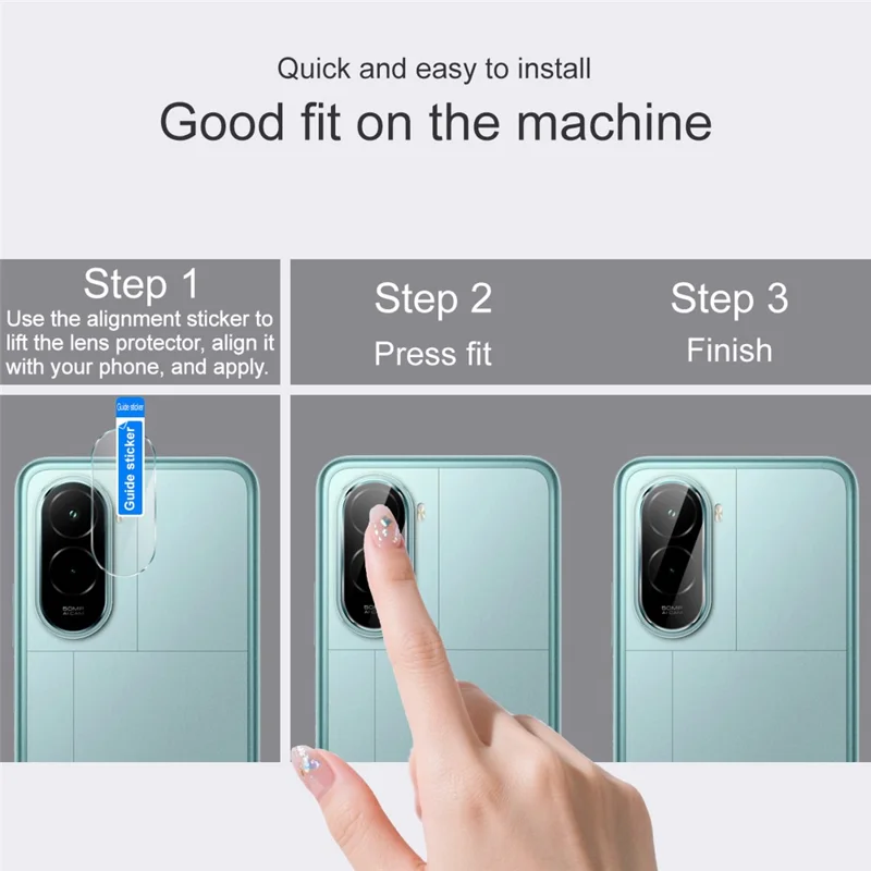 IMAK For Xiaomi Poco M7 4G (169mm) / Poco M7 4G (EU) (171mm) Camera Lens Protector Slim Tempered Glass Lens Film