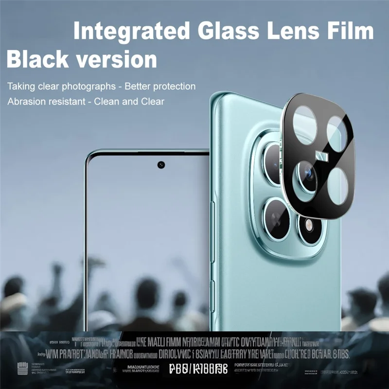 IMAK For Xiaomi Redmi Note 15 5G (Global) Tempered Glass Lens Film + Acrylic Cap (Black Version)
