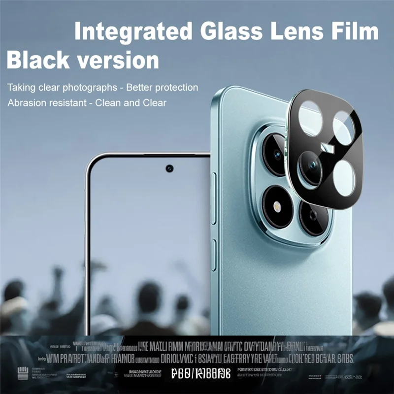 IMAK For Xiaomi Poco M8 Pro 5G / Redmi Note 15 Pro 5G (Global) / Note 15 Pro+ 5G (Global) Tempered Glass Lens Film + Acrylic Cap (Black Version)