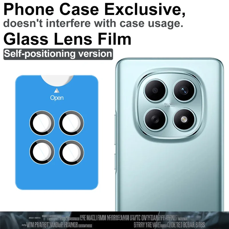 IMAK For Xiaomi Redmi Note 15 5G (Global) Tempered Glass Camera Lens Protector with Self Positioning Frame (Scaled Down Version)