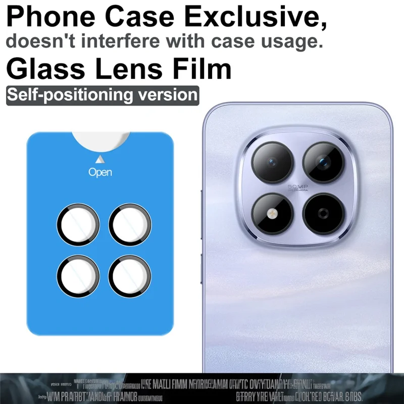 IMAK For Xiaomi Poco M8 Pro 5G / Redmi Note 15 Pro 5G (Global) / Note 15 Pro+ 5G (Global) Tempered Glass Camera Lens Protector with Self Positioning Frame (Complete Covering)