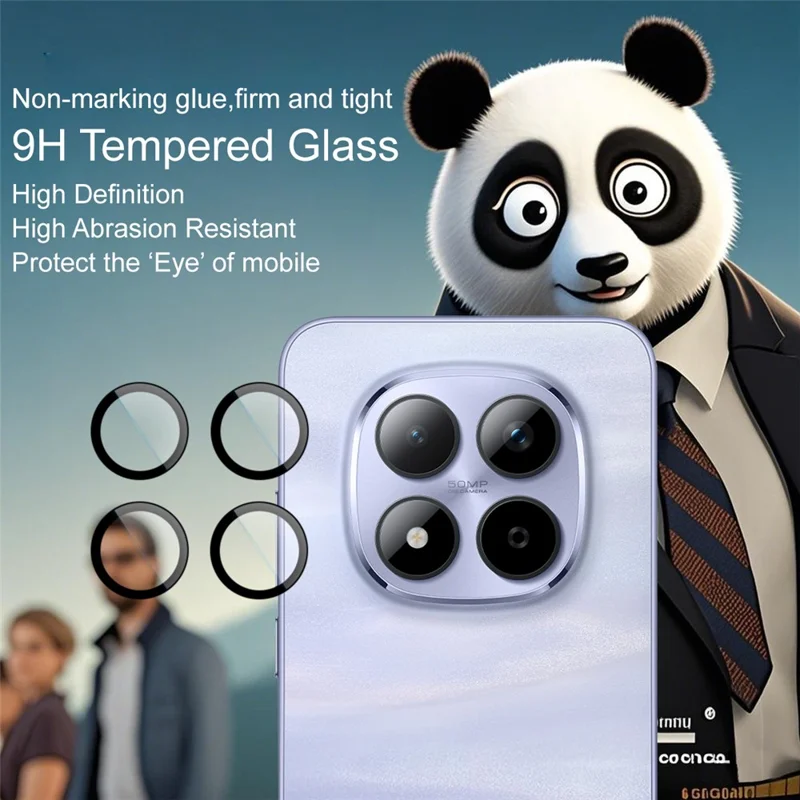 IMAK For Xiaomi Poco M8 Pro 5G / Redmi Note 15 Pro 5G (Global) / Note 15 Pro+ 5G (Global) Tempered Glass Camera Lens Protector with Self Positioning Frame (Complete Covering)