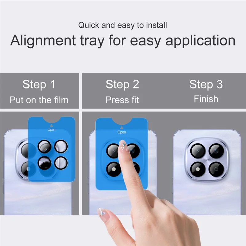 IMAK For Xiaomi Poco M8 Pro 5G / Redmi Note 15 Pro 5G (Global) / Note 15 Pro+ 5G (Global) Tempered Glass Camera Lens Protector with Self Positioning Frame (Complete Covering)