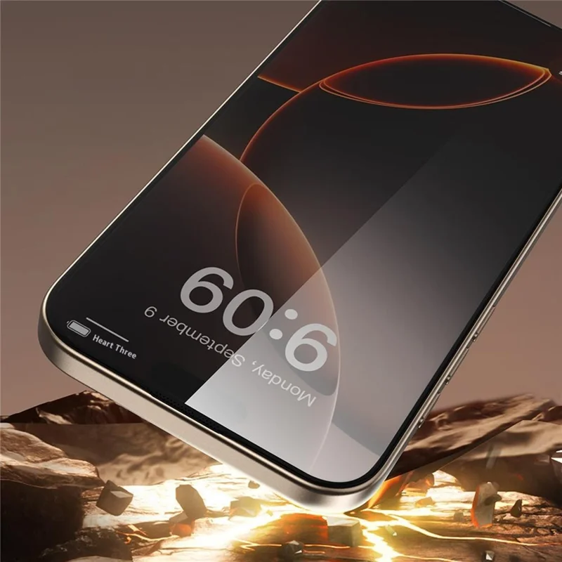 TOTU AB-059 Na iPhone 17 Pro Max Ochrona Prywatności Ekranu z Sitodrukiem Hartowane Szkło Antykurzowa Folie