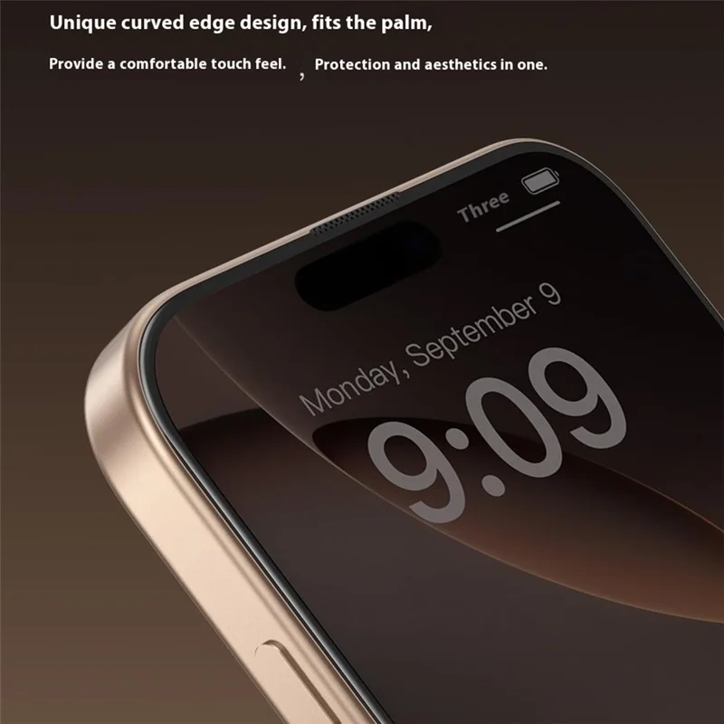 TOTU AB-059 For iPhone 16 Plus / 15 Plus Privacy Screen Protector Silk Printing Tempered Glass Anti Dust Film