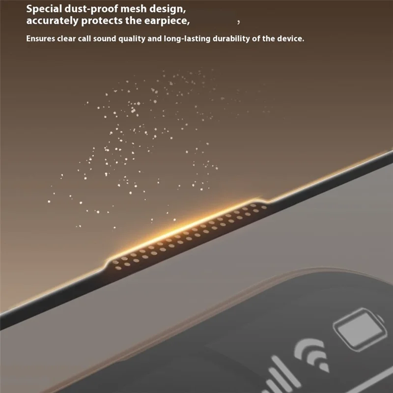 TOTU AB-059 For iPhone 16 Plus / 15 Plus Privacy Screen Protector Silk Printing Tempered Glass Anti Dust Film