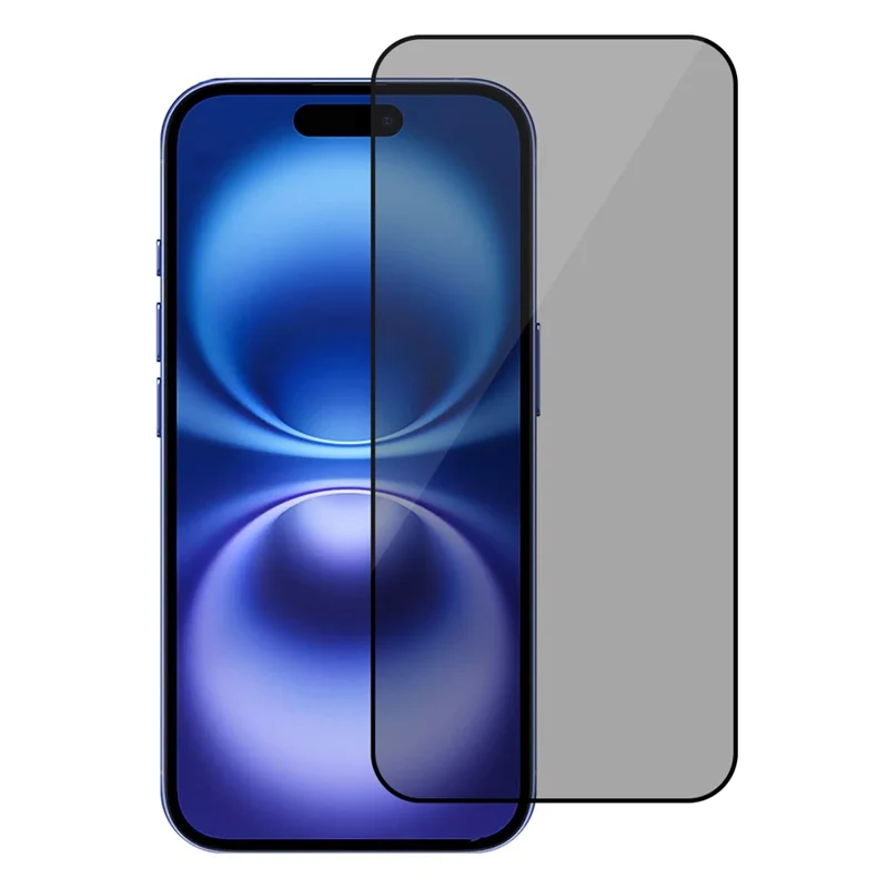 TOTU AB-059 For iPhone 16 / 15 Privacy Screen Protector Silk Printing Tempered Glass Anti Dust Film