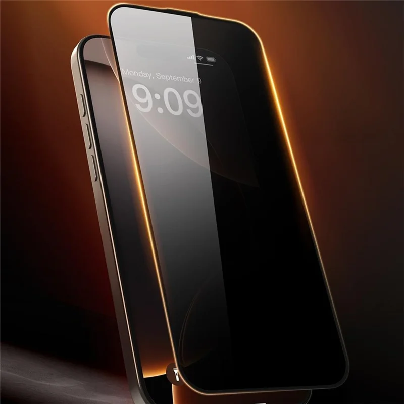 TOTU AB-059 For iPhone 15 Pro Privacy Screen Protector Silk Printing Tempered Glass Anti Dust Film