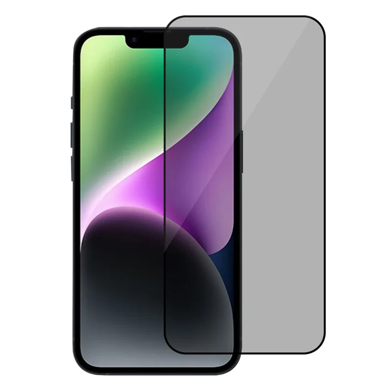 TOTU AB-059 For iPhone 14 Privacy Screen Protector Silk Printing Tempered Glass Anti Dust Film