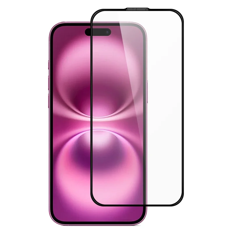 TOTU AB-058 Protector de pantalla de vidrio templado de impresión de seda para iPhone 16 Plus / 15 Plus Película anti polvo clara